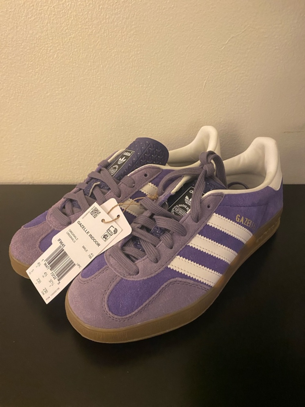 NWT - Adidas Gazelle Lavender Suede Sneakers - Men’s 5 /  Women’s 6 - Picture 4 of 10